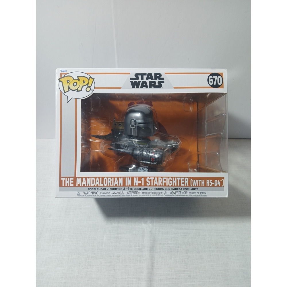 Funko Pop! Rides Super Deluxe: Star Wars - The Mandalorian in N-1 Starfighter...